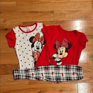 Disney Minnie Mouse Red and Black Pajama Set